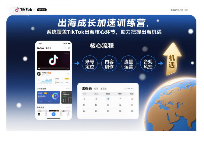 出海成长加速训练营，系统覆盖TikTok出海核心环节，助力把握出海机遇（更新）-锦程资源站
