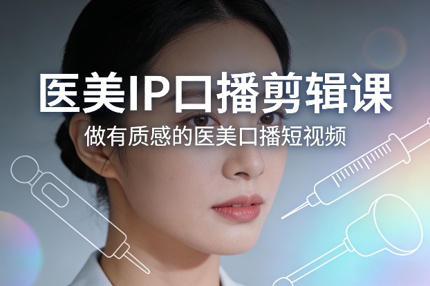 医美IP口播剪辑课，做有质感的医美口播短视频-锦程资源站