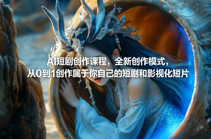 AI短剧创作课程，全新创作模式，从0到1创作属于你自己的短剧和影视化短片-锦程资源站
