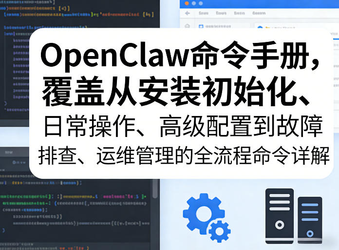 OpenClaw命令手册，覆盖从安装初始化、日常操作、高级配置到故障排查、运维管理的全流程命令详解-锦程资源站