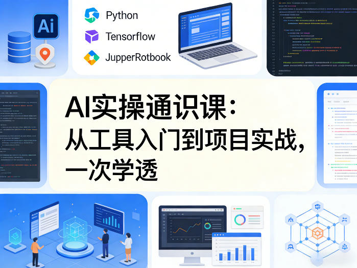 AI实操通识课，从工具入门到项目实战，一次学透-锦程资源站