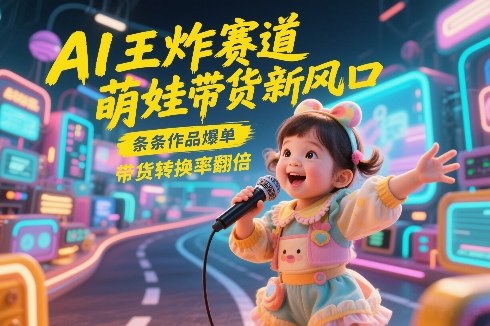 AI王炸赛道，萌娃带货新风口，条条作品爆单，带货转换率翻倍，核心逻辑拆解-锦程资源站