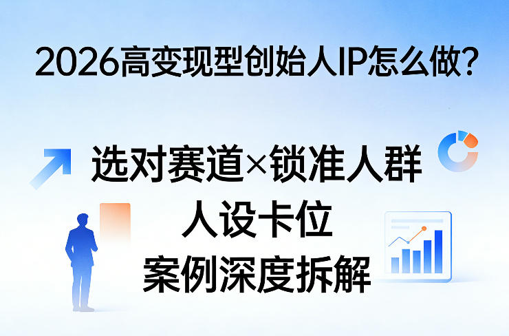 2026高变现型创始人IP怎么做？选对赛道×锁准人群×人设卡位×案例深度拆解-锦程资源站