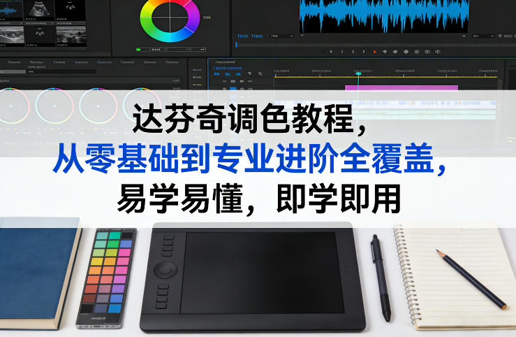 达芬奇调色教程，从零基础到专业进阶全覆盖，易学易懂，即学即用-锦程资源站
