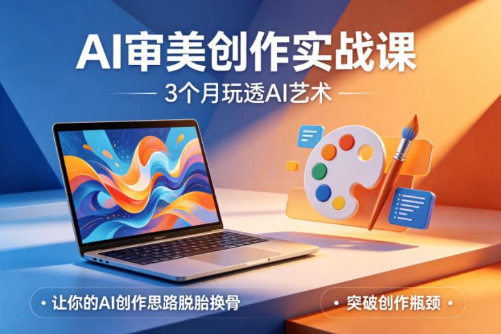 AI审美创作实战课,3个月玩透AI艺术,让你的AI创作思路脱胎换骨,突破创作瓶颈-锦程资源站