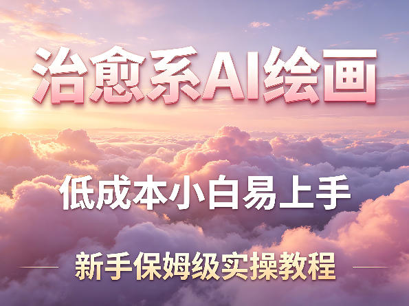 治愈系AI绘画提示词项目，低成本小白易上手，每天10分钟，新手保姆级实操教程-锦程资源站