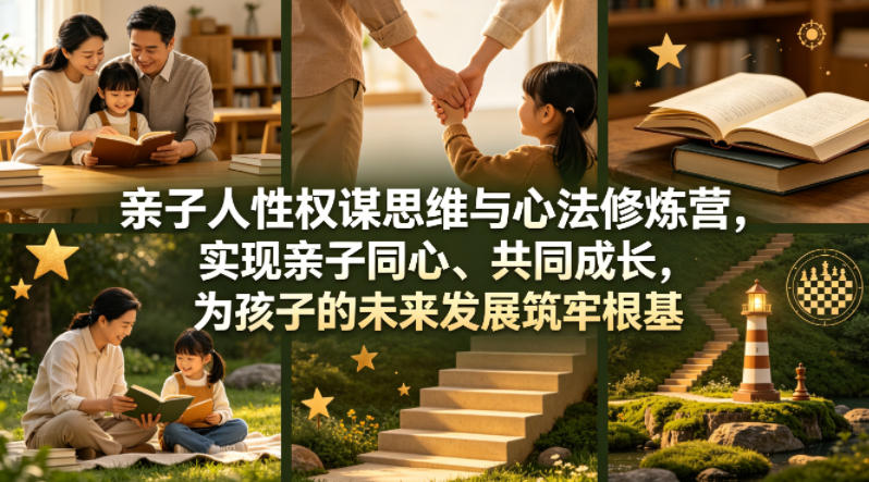 亲子人性权谋思维与心法修炼营，实现亲子同心、共同成长，为孩子的未来发展筑牢根基【音频】-锦程资源站