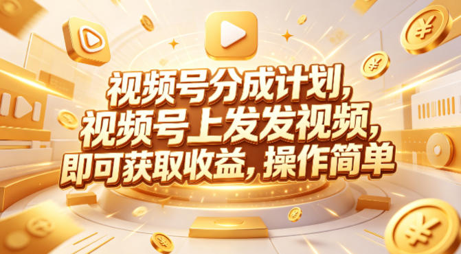 视频号分成计划，599元众筹的Red团队课程，视频号上发发视频，即可获取收益，操作简单-锦程资源站