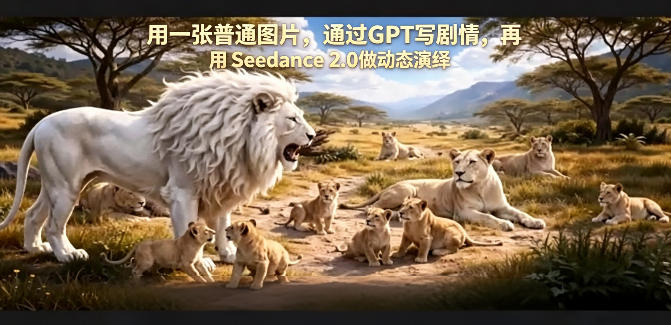用一张普通图片，通过GPT写剧情，再用Seedance 2.0做动态演绎，居然能生成迪士尼风格搞笑动画-锦程资源站
