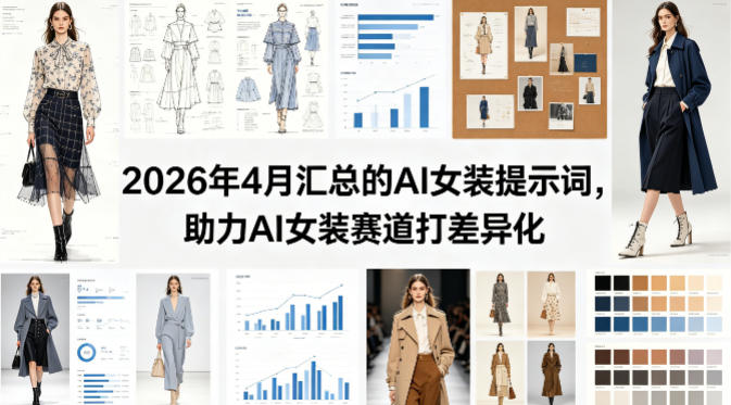 2026年4月汇总的AI女装提示词，助力AI女装赛道打差异化-锦程资源站