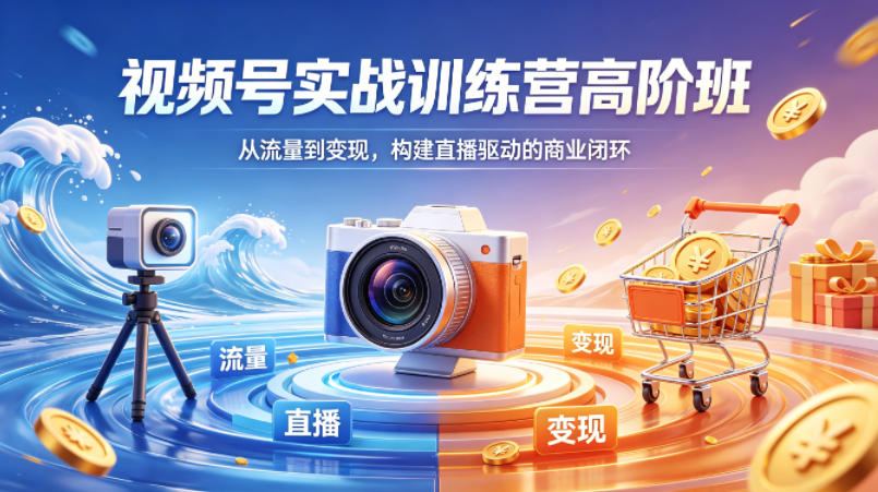 视频号实战训练营高阶班，从流量到变现，构建直播驱动的商业闭环（26年4月）-锦程资源站