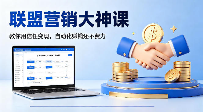 联盟营销大神课，教你用信任变现，自动化賺钱还不费力【原创双语字幕】-锦程资源站