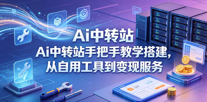 Ai中转站手把手教学搭建，从自用工具到变现服务-锦程资源站