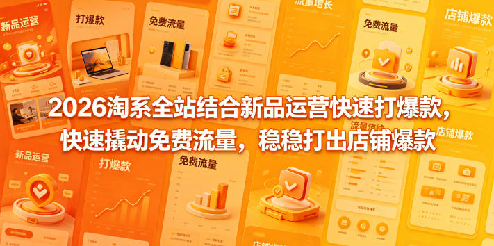 2026淘系全站结合新品运营快速打爆款，快速撬动免费流量，稳稳打出店铺爆款（更新5月12日）-锦程资源站