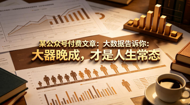 某公众号付费文章：大数据告诉你：大器晚成，才是人生常态-锦程资源站