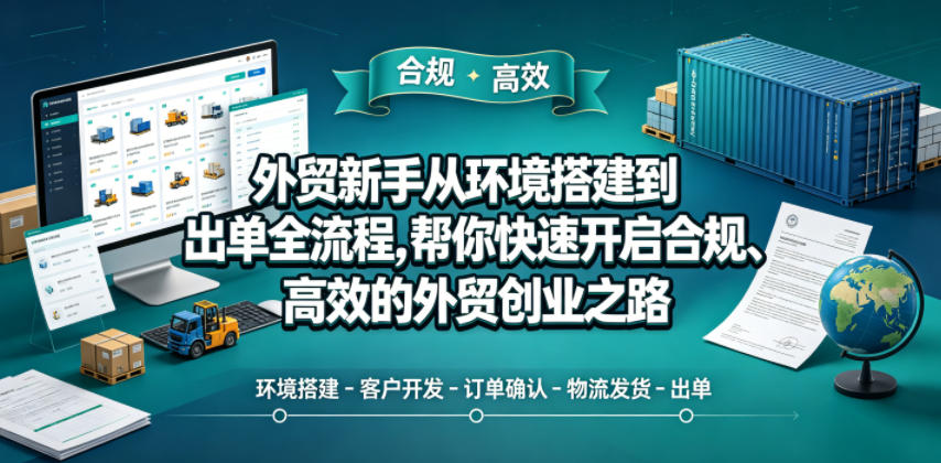 外贸新手从环境搭建到出单全流程，帮你快速开启合规、高效的外贸创业之路-锦程资源站