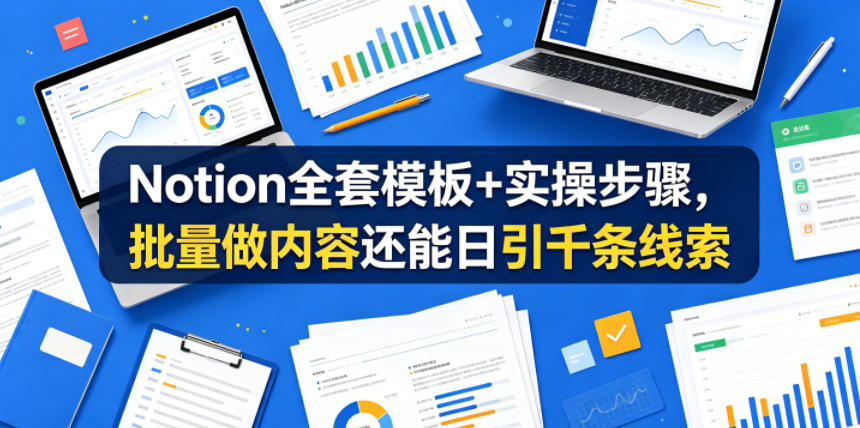 Notion全套模板+实操步骤,批量做内容还能日引千条线索【原创双语字幕】-锦程资源站