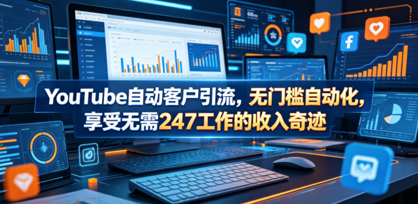YouTube自动客户引流,无门槛自动化,享受无需247工作的收入奇迹!【原创双语字幕】-锦程资源站