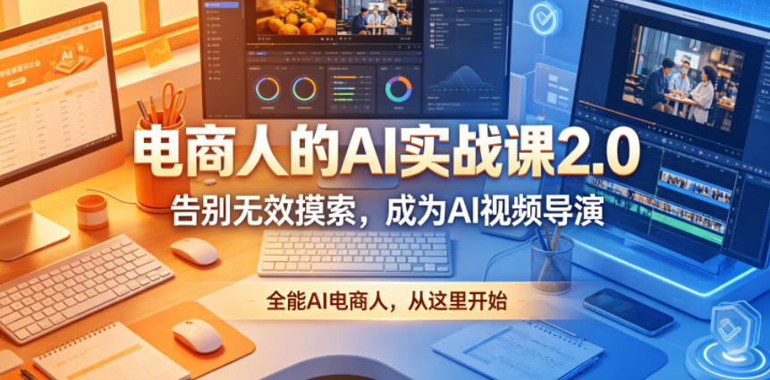 电商人的AI实战课2.0,告别无效摸索,成为AI视频导演,全能AI电商人,从这里开始-锦程资源站