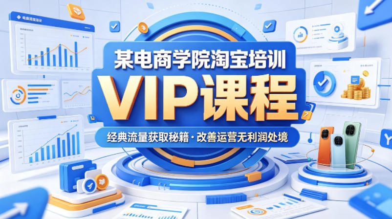 某电商学院淘宝培训VIP课程，各种经典有用的流量获取秘籍，改善运营产品没利润的处境（2026年5月）-锦程资源站