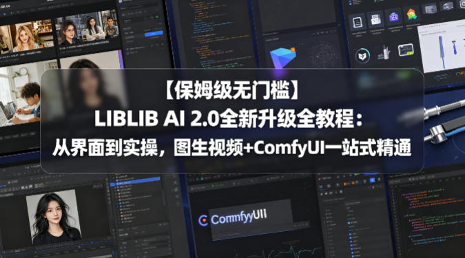 【保姆级无门槛】LIBLIB AI 2.0全新升级全教程：从界面到实操，图生视频+ComfyUI一站式精通-锦程资源站