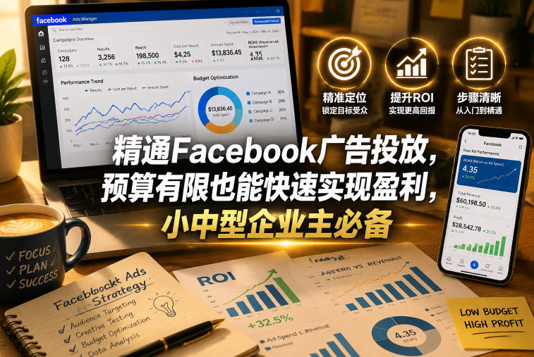 精通Facebook广告投放,预算有限也能快速实现盈利,小中型企业主必备【原创双语字幕】-锦程资源站