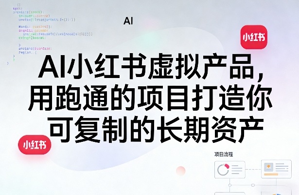 AI小红书虚拟产品，用跑通的项目打造你可复制的长期资产（更新）-锦程资源站