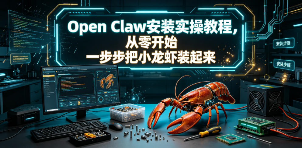 Open Claw安装实操教程，从零开始一步步一步步把小龙虾装起来-锦程资源站