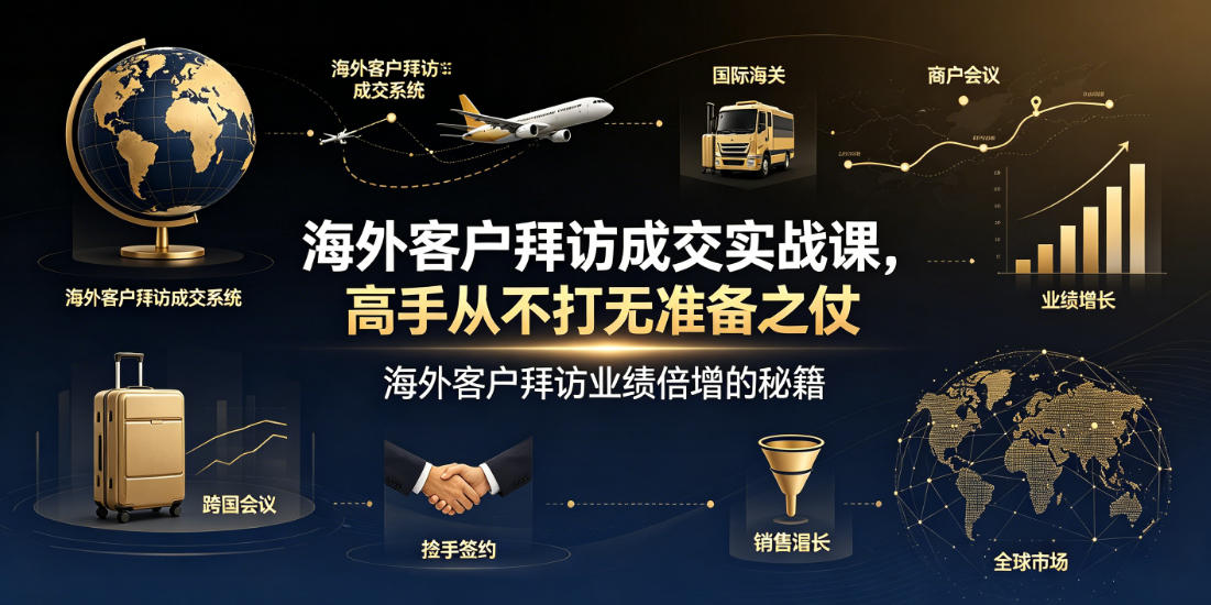 海外客户拜访成交实战课，高手从不打无准备之仗，海外客户拜访业绩倍增的秘籍-锦程资源站