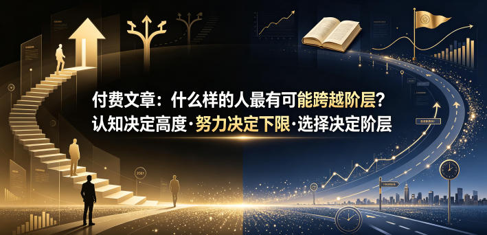 付费文章：什么样的人最有可能跨越阶层？认知决定高度·努力决定下限·选择决定阶层-锦程资源站