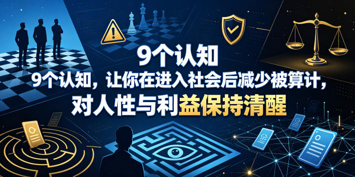 付费文章：9个认知，让你在进入社会后减少被算计，对人性与利益保持清醒-锦程资源站