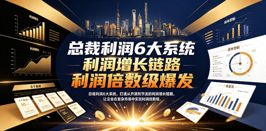 总裁利润6大系统，打通从开源到节流的利润增长链路，让企业在复杂市场中实现利润倍数级爆发-锦程资源站