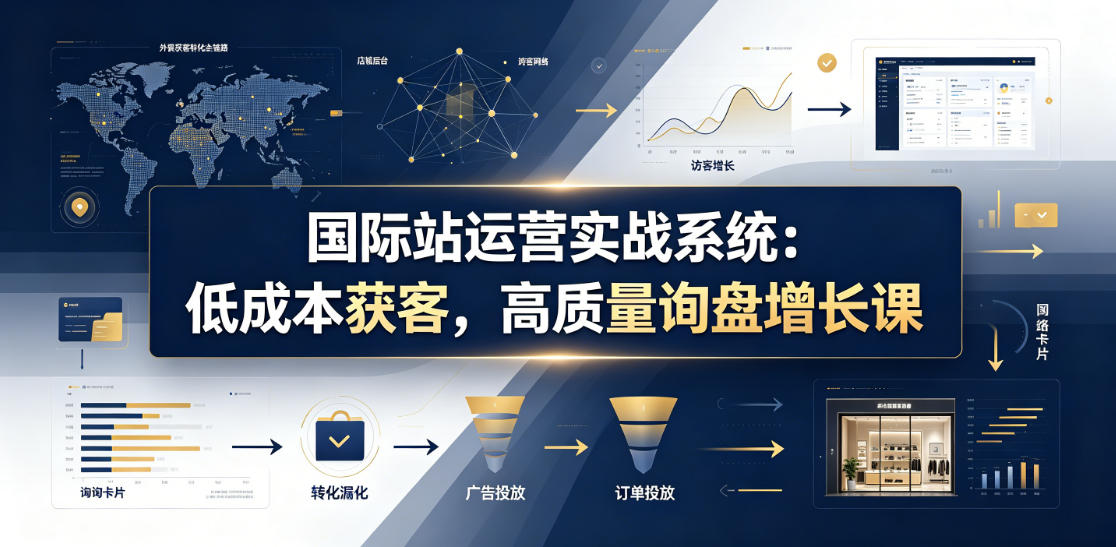 国际站运营实战系统：低成本获客，高质量询盘增长课（更新26年）-锦程资源站