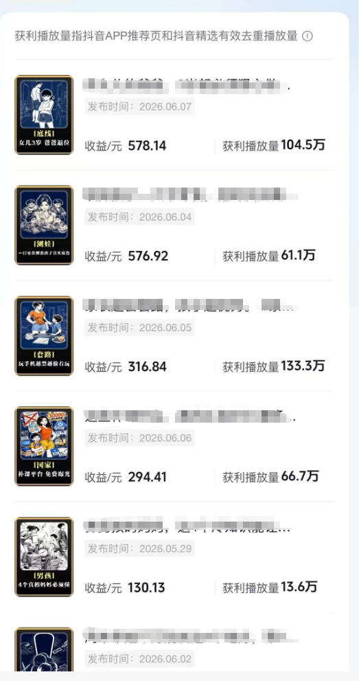 抖音某博主的育儿Ai视频全流程0-1实操，伙伴计划+分成计划+商单收徒等多种收益，日入300+-锦程资源站