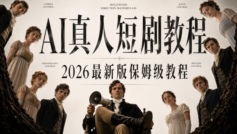 AI真人短剧制作全流程,AI视频大佬专为零基础研制的AI短剧教程,保姆级教程,新手一学就会!-锦程资源站