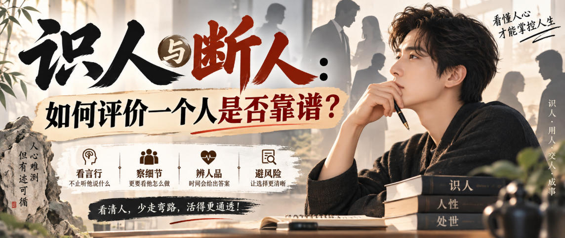 付费文章:识人与断人:如何评价一个人是否靠谱?-锦程资源站