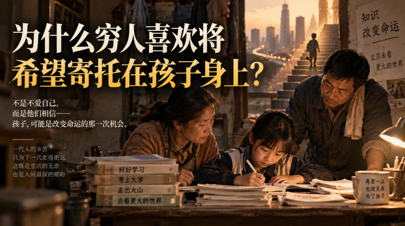 某社群精品文章:为什么穷人喜欢将希望寄托在孩子身上?-锦程资源站