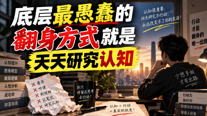 付费文章:底层最愚蠢的翻身方式就是天天研究认知-锦程资源站