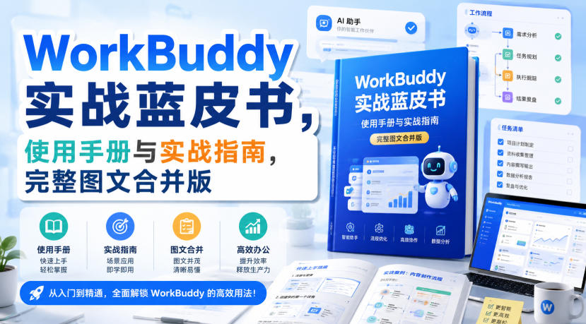 WorkBuddy实战蓝皮书,使用手册与实战指南,完整图文合并版-锦程资源站