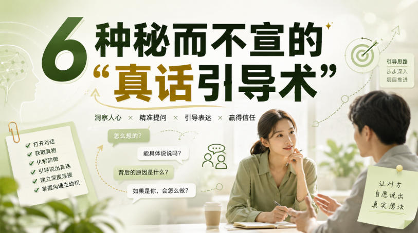 付费文章:6种秘而不宣的“真话引导术”-锦程资源站