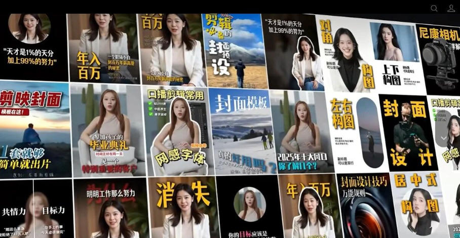 【剪映模板】100款剪映高级感万能行业短视频封面字幕排版预设视频花字剪辑模版-锦程资源站