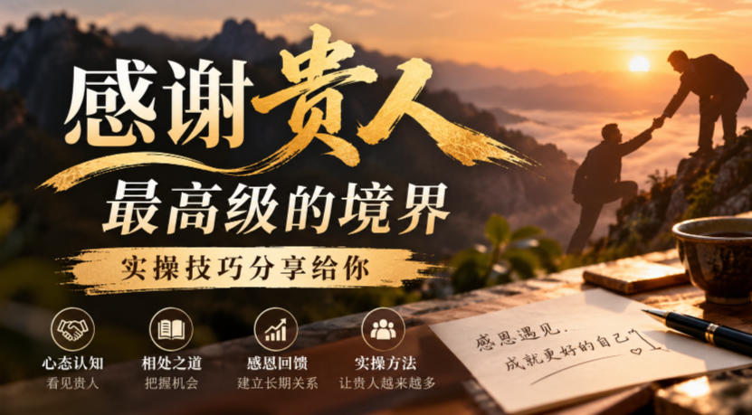 某公众号付费文章：感谢贵人最高级的境界，实操技巧分享给你-锦程资源站