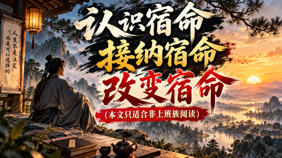 某公众号付费文章：认识宿命，接纳宿命，改变宿命（本文只适合非上班族阅读）-锦程资源站